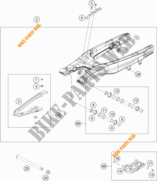 SCHWINGE für KTM 250 SX-F TROY LEE DESIGNS 2021