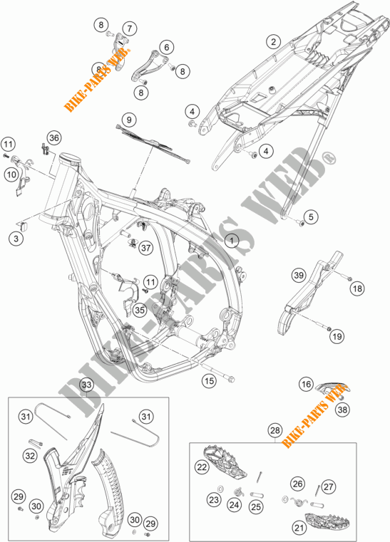 RAHMEN für KTM 250 XC-F 2023