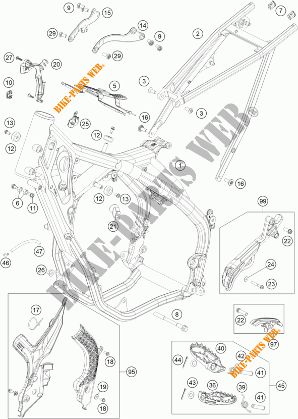 RAHMEN für KTM 250 XC-W 2023