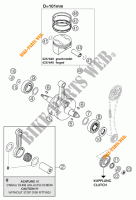 KURBELWELLE / KOLBEN für KTM 640 DUKE II BLACK 2003
