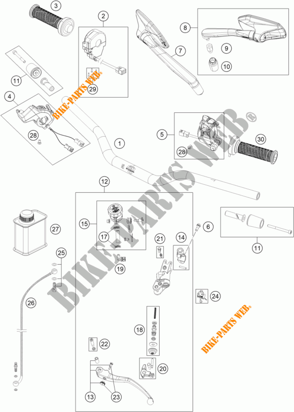LENKER / STEUERUNG für KTM 1290 SUPER DUKE R orange 2022