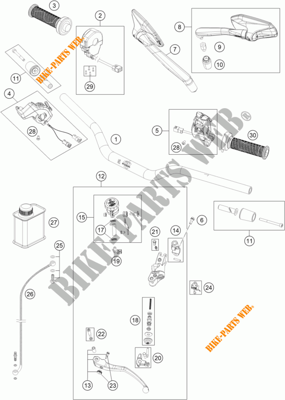 LENKER / STEUERUNG für KTM 1290 SUPER DUKE R EVO black 2022