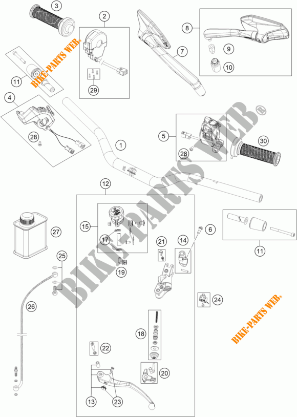 LENKER / STEUERUNG für KTM 1290 SUPER DUKE R EVO orange 2022