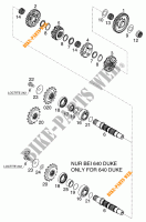 GETRIEBE VORGELEGEWELLE für KTM 640 DUKE II SCHWARZ-MET, 2000
