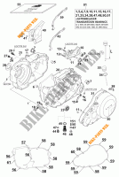MOTORGEHÄUSE für KTM 640 DUKE II SCHWARZ-MET, 2000