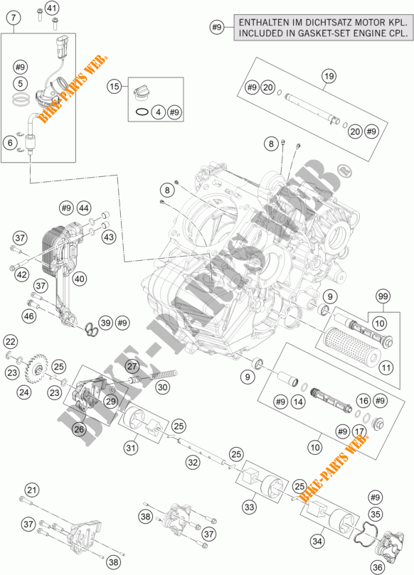 OLPUMPE für KTM 1290 SUPER DUKE GT ORANGE ABS 2016