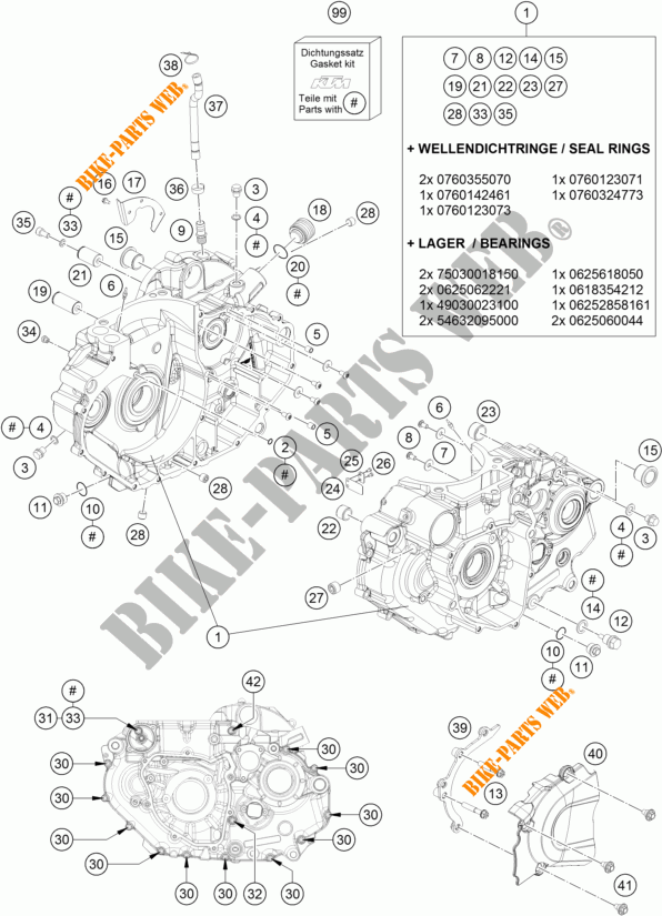 MOTORGEHÄUSE für KTM 690 DUKE R ABS 2016