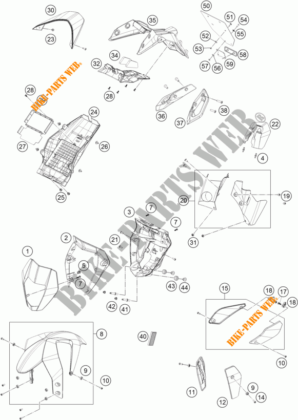 PLASTIK für KTM 690 DUKE R ABS 2016