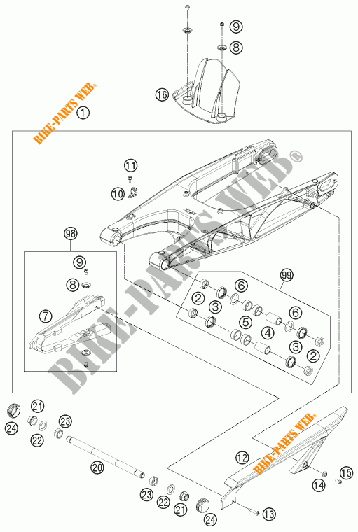 SCHWINGE für KTM 690 DUKE R ABS 2016