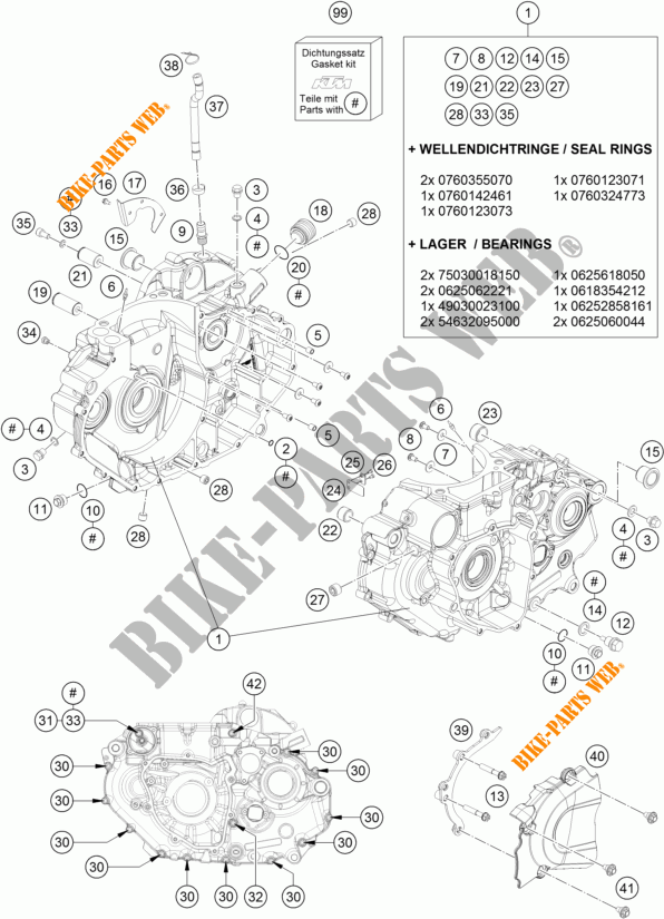 MOTORGEHÄUSE für KTM 690 DUKE R ABS 2016