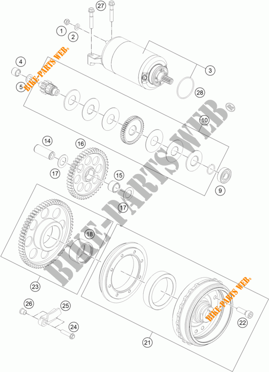 ANLASSER für KTM 1290 SUPER DUKE GT GREY ABS 2016