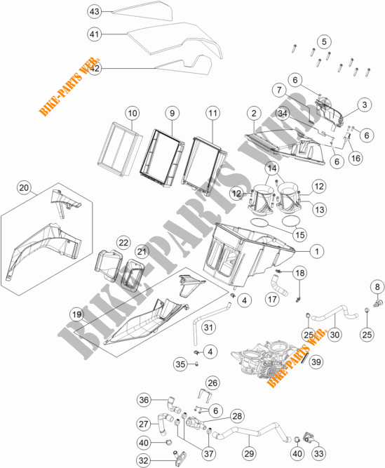 LUFTFILTER für KTM 1290 SUPER DUKE GT GREY ABS 2016