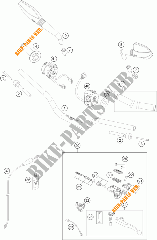 LENKER / STEUERUNG für KTM 690 DUKE R ABS 2015