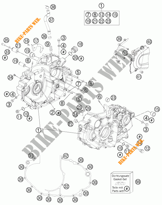 MOTORGEHÄUSE für KTM 690 DUKE R ABS 2015