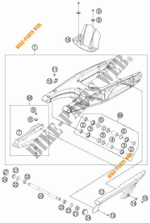 SCHWINGE für KTM 690 DUKE R ABS 2015