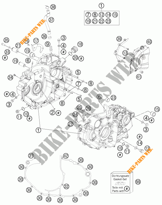 MOTORGEHÄUSE für KTM 690 DUKE R ABS 2015