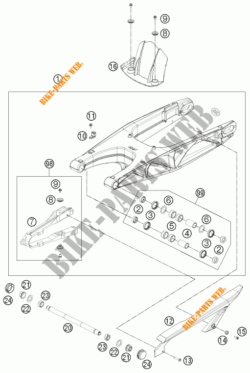 SCHWINGE für KTM 690 DUKE R ABS 2015