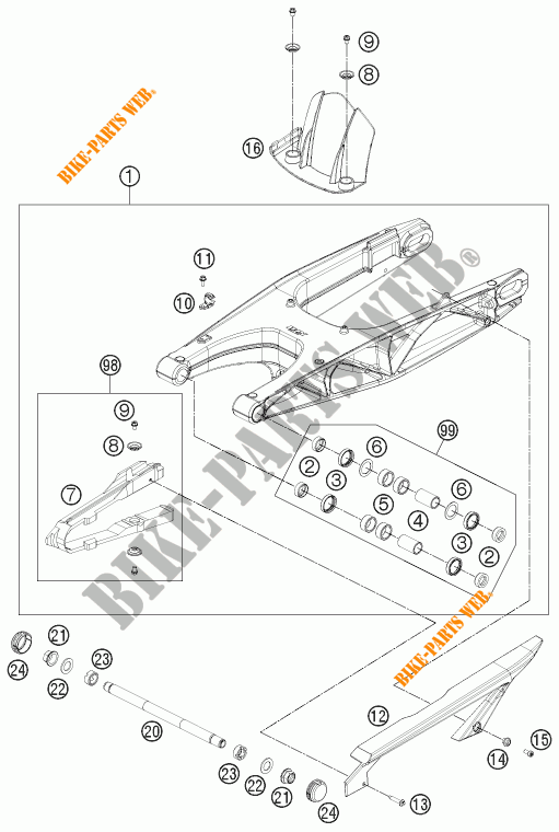 SCHWINGE für KTM 690 DUKE R ABS 2014