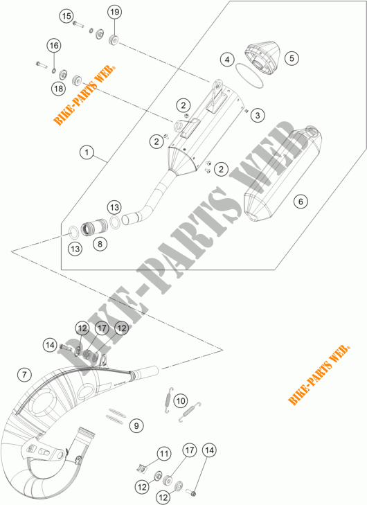 AUSPUFF für KTM 125 SX 2024
