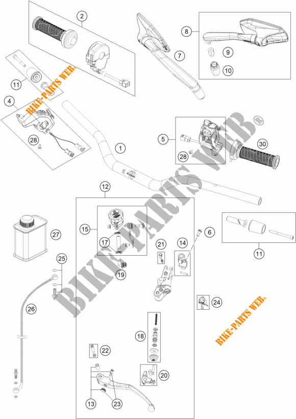LENKER / STEUERUNG für KTM 1290 SUPER DUKE R orange 2023