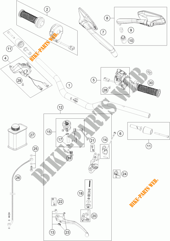 LENKER / STEUERUNG für KTM 1290 SUPER DUKE R EVO black 2023