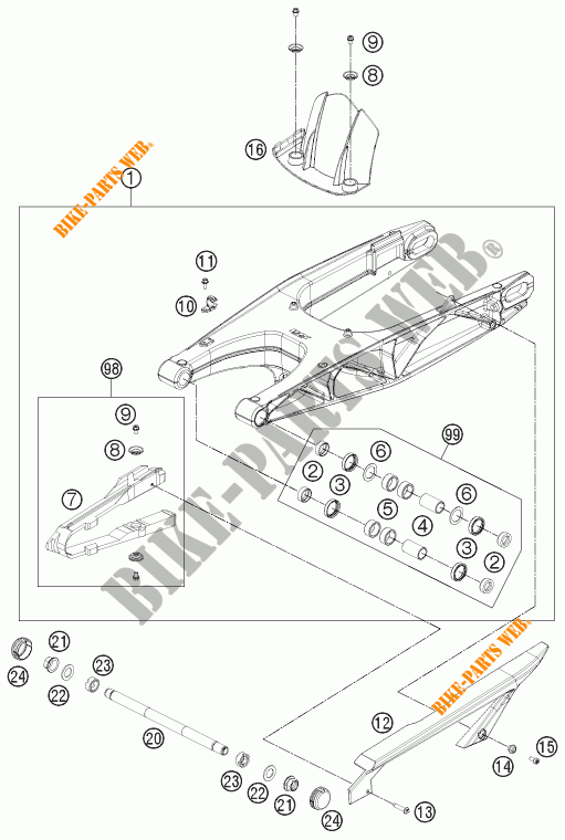 SCHWINGE für KTM 690 DUKE R ABS 2013