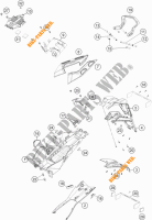 KOTFLÜGEL HINTEN für KTM 1290 SUPER DUKE GT ORANGE ABS 2016
