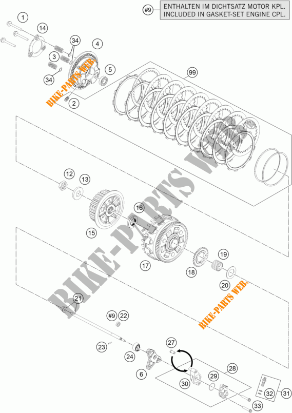 KUPPLUNG für KTM 1290 SUPER DUKE GT GREY ABS 2016