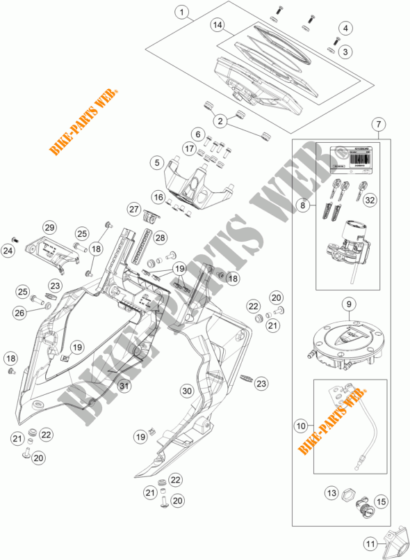 ZÜNDSCHLOSS für KTM 1290 SUPER DUKE GT GREY ABS 2016