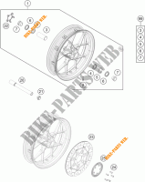 VORDERRADFELGE für KTM 690 DUKE ORANGE ABS 2016