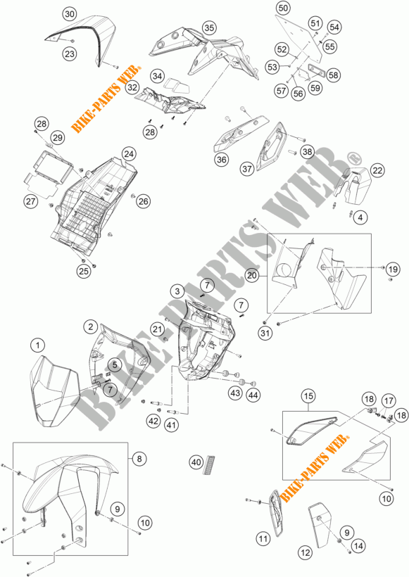 PLASTIK für KTM 690 DUKE ORANGE ABS 2016