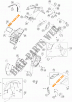 PLASTIK für KTM 690 DUKE WHITE ABS 2015