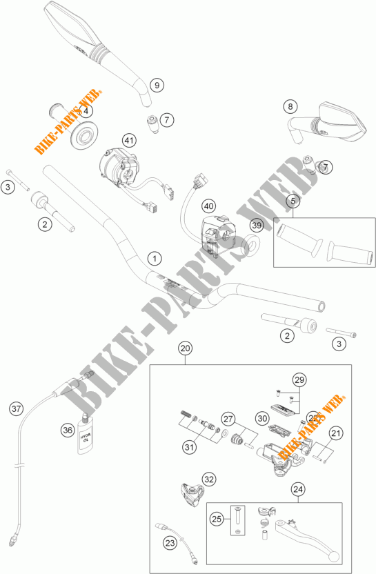 LENKER / STEUERUNG für KTM 690 DUKE BLACK ABS 2015