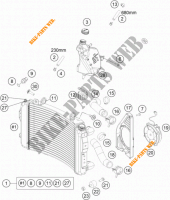 KÜHLSYSTEM für KTM 690 DUKE WHITE ABS 2014