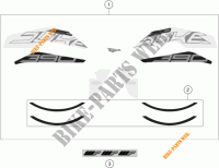 AUFKLEBER für KTM 390 DUKE WHITE 2018