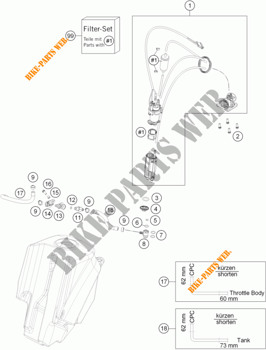 BENZINPUMPE für KTM RC 250 R 2014
