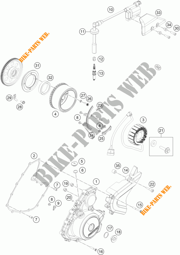ZÜNDUNG für KTM 390 DUKE ORANGE 2017
