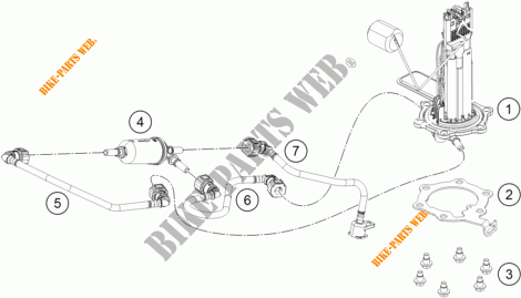BENZINPUMPE für KTM 390 DUKE WHITE 2017