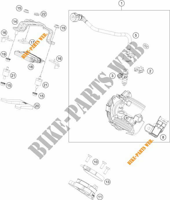 EINSPRITZANLAGE für KTM 390 DUKE ORANGE 2017