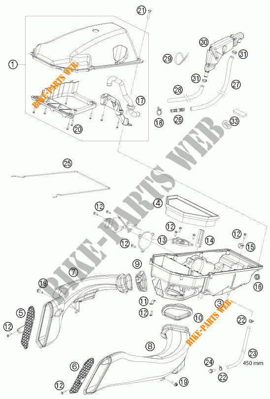 LUFTFILTER für KTM 1190 RC8 R TRACK 2012