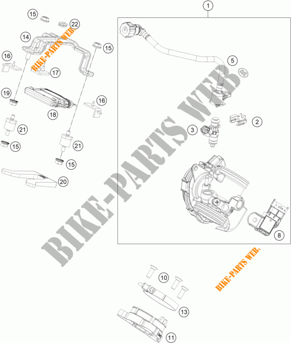 EINSPRITZANLAGE für KTM 390 DUKE ORANGE 2017