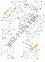 PLASTIK für KTM 390 DUKE WHITE ABS 2017