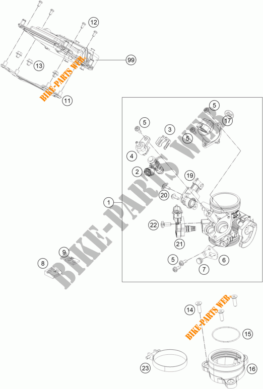EINSPRITZANLAGE für KTM 390 DUKE WHITE ABS 2016