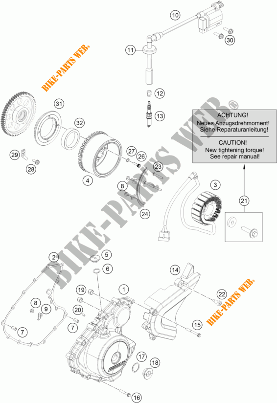 ZÜNDUNG für KTM 390 DUKE WHITE ABS 2015