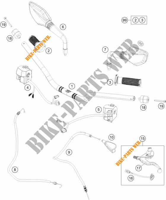 LENKER / STEUERUNG für KTM 390 DUKE BLACK ABS 2015