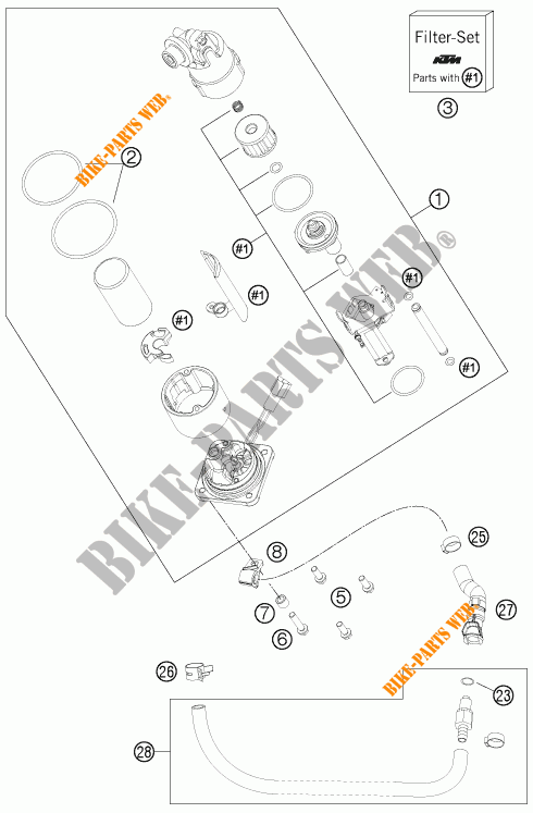 BENZINPUMPE für KTM 1190 RC8 R WHITE 2015