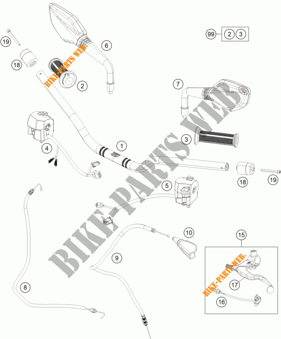 LENKER / STEUERUNG für KTM 390 DUKE WHITE ABS 2015