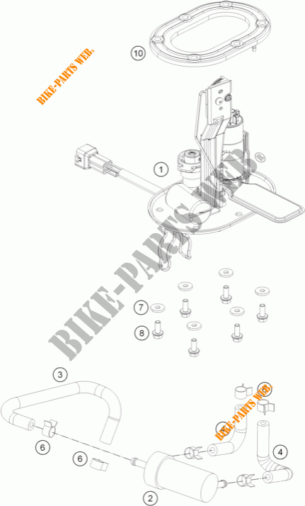 BENZINPUMPE für KTM 390 DUKE BLACK ABS 2014