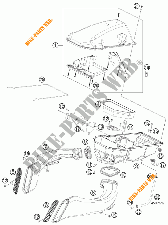 LUFTFILTER für KTM 1190 RC8 R WHITE 2015