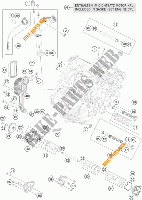 OLPUMPE für KTM 1190 RC8 R WHITE 2015